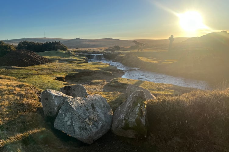 The first delivery of granite to Windy Post Cross, ready for the repairs to the Grimstone and Sortridge Leat. January 2026, Sortridge and Grimstone Leat Community Interest Company.