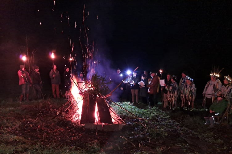 Bere Ferrers apple orchard blessing celebrations.