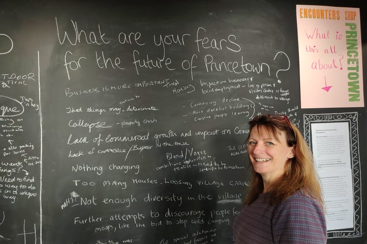 Nikki Hirst, Princetown B&B owner, gives her views on Princetown's future at a community consultation.
