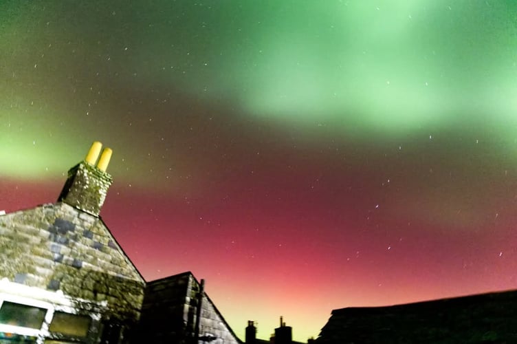 Mike Wright's Northern Lights over Bere Alston.