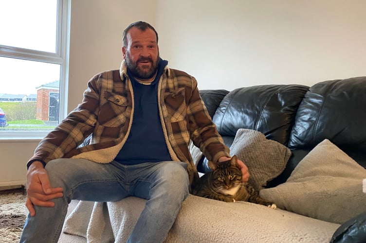 Darren Wannacott says his damp flat is a health hazard.