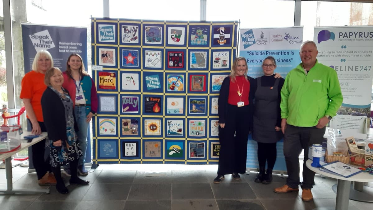 Cornwall memory quilt remembers those who took their own lives
