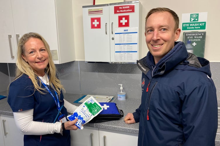 Mount Kelly College staff Maddi xx and Tom xxx using the new school health and wellbeing centre.