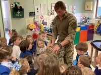 Lifton Community Academy children enjoy visit from army medic