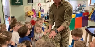 Lifton Community Academy children enjoy visit from army medic