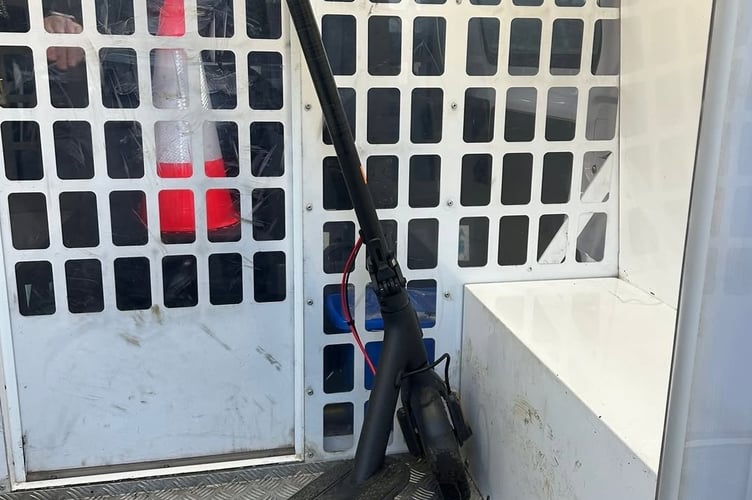 Police have seized dangerous e-scooters from the West Devon area.