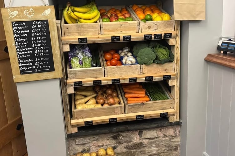 The Blue Lion pub at Lewdown has opened a village shop to replace the existing stores.