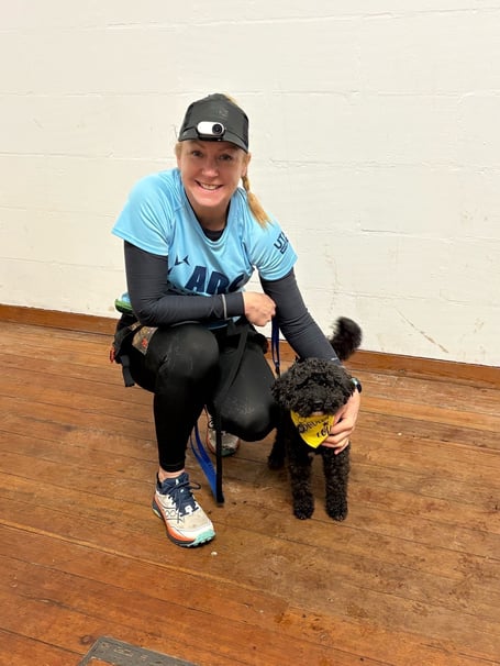 ORC member at Haldon canicross event