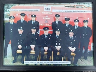 David Milburn is pictured third from right back row when he joined Yelverton Fire Station in 1988.