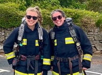 Two firefighters tough climb for colleagues