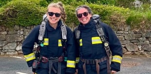 Two firefighters tough climb for colleagues