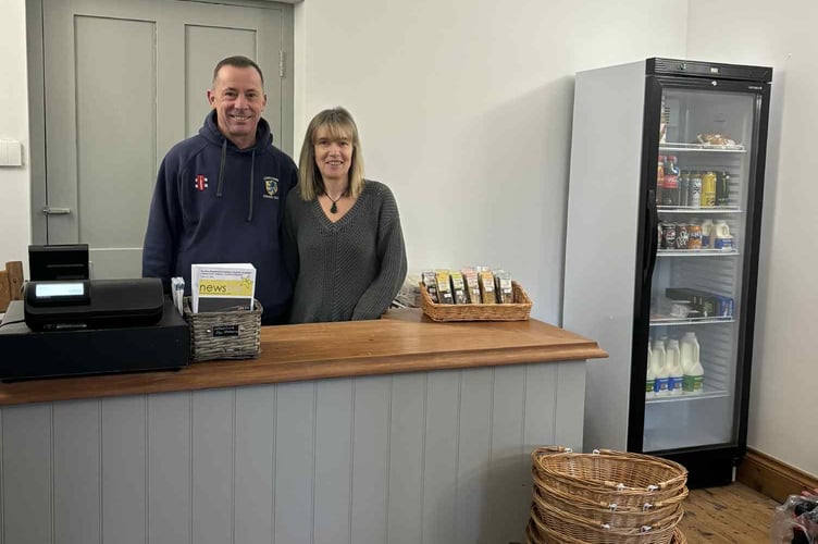 Charlie Hughes and Nicky Hill had a grand opening ceremony of their ‘essentials’ shop. Picture by Charlie Hughes and Nicky Hill.