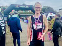 Tavistock AC members enjoy the Exeter half