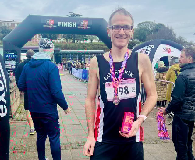Tavistock AC members enjoy the Exeter half