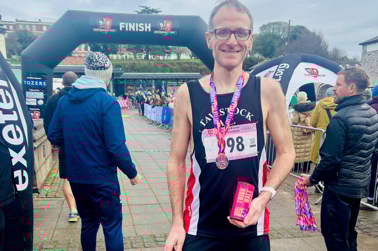 Grant Harvey after the Exeter half 