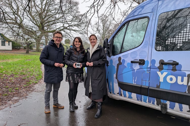 L-R, Ben Woolvin, head of communications (OPCC), Rebecca Hewitt, Teignbridge District Council Chair of South Devon and Dartmoor Community Safety Partnership, and Police and Crime Commissioner Alison Hernandez. Picture: OPCC
