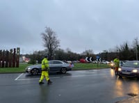 Traffic gridlock near Roborough after collision