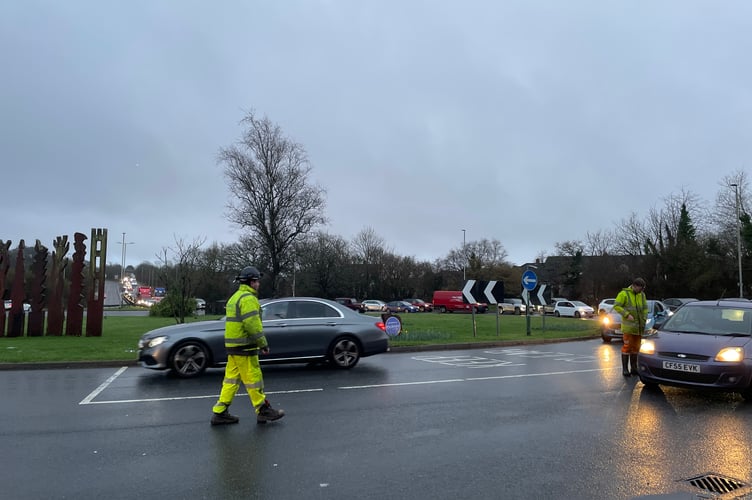 Traffic delays and diversions as the A386 remains shut between Roborough and Yelverton this evening following a collision.