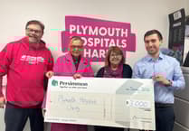 £3,000 Donation boosts Plymouth Hospitals Charity
