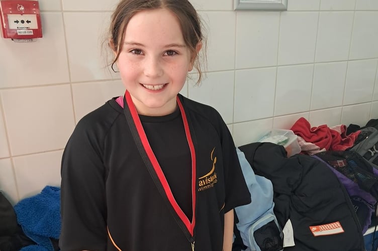 Phoebe, of Tavistock Swimming Club, succeeded at a Plymouth competition.