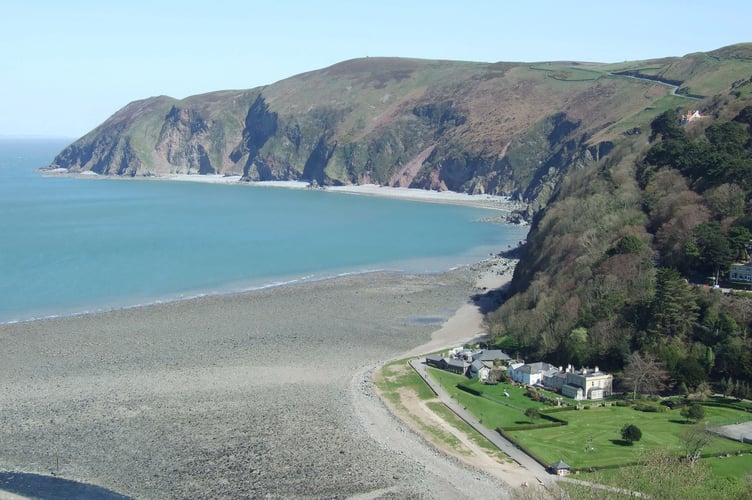 The magnificent Foreland and the beach at Lynmouth.
