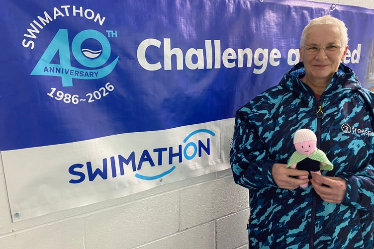 Long distance swimmer Carol Gander is diving into one of the biggest challenges of her life - a charity five km (three-mile) swim for charity in Tavistock.