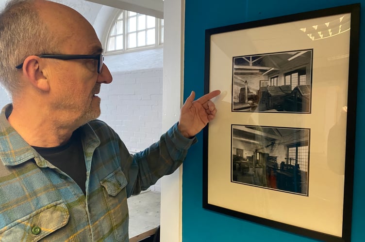 Artist John Dixon, a trustee of Tavistock Printworks, is supporting a transformation of the building for wider community use.