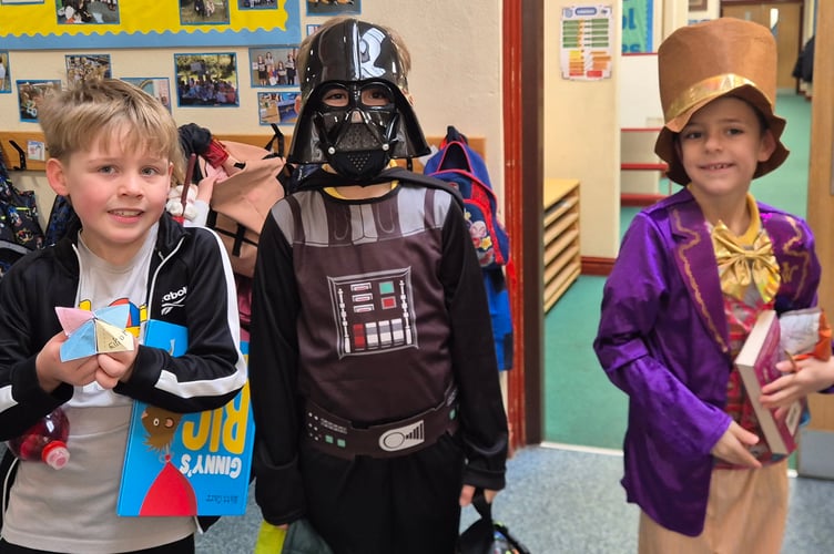 Children entered into the magical worlds of Harry Potter and Star Wars at Bere Alston School's World Book Day today (Thursday).