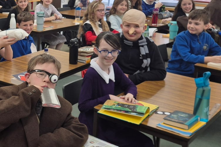 Some grotesque characters entered the classroom as imaginations were sparked by magical stories at Bere Alston School's World Book Day today (Thursday).