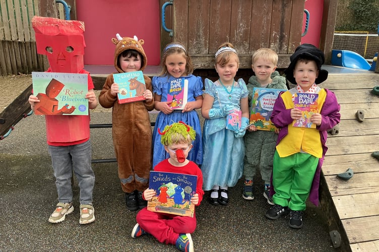 Horrabridge School has a magic book day with the smallest dressing up as their favourite story characters.
