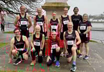 Tavistock Athletic Club team take on the Bideford half