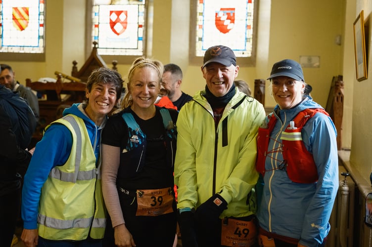 ORC members Carole Loader, Keeley Phillips, Garry and Mary xxx at the Polruan Shuffle.