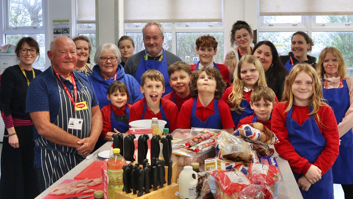 Schoolchildren learn new skills at cookery course