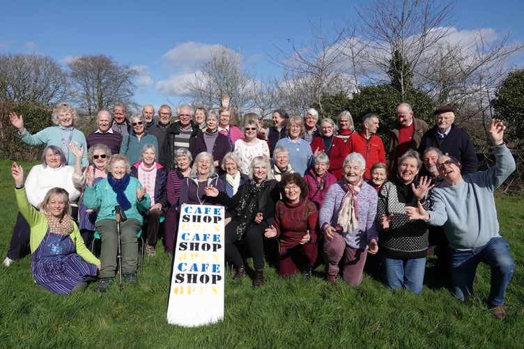 Some of the 100+ volunteers who continue to contribute to the successful running of the Bere Ferrers Community Shop and Cafe.