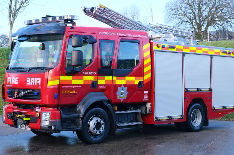 Crews from Bodmin, Callington, Delabole and Liskeard rushed to the scene of the fire