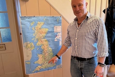 Will Cosby is due to complete his endurance charity swim in memory of his late wife
