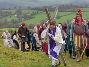 Easter passion play draws a crowd