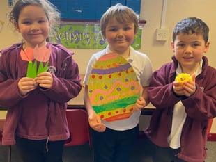 Creative pupils' spring art enlivens village