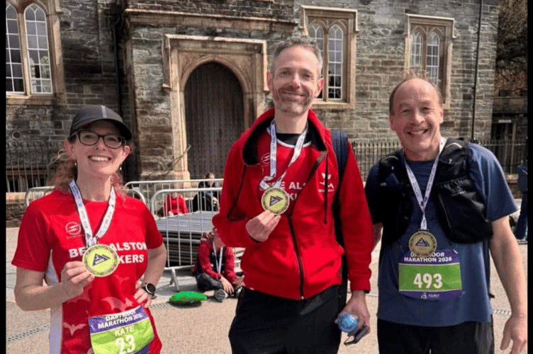 Trekkers trio at Dartmoor Marathon