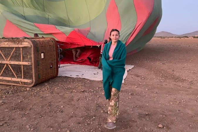 Darcy Hollinson celebrating her 16th birthday in Morocco.