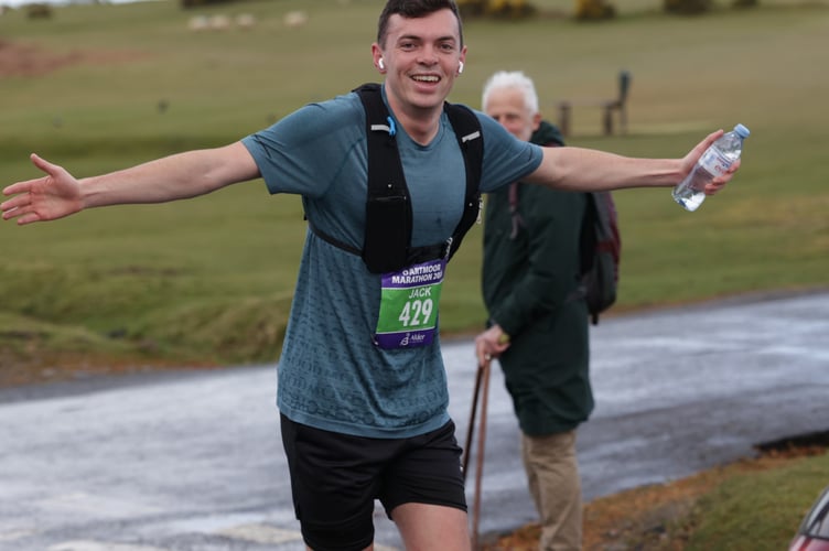A brave runner takes on the challenging hilly Dartmoor Marathon which returned on Sunday, April 12, after a 40-year absence. Picture by Chris Cottrell.