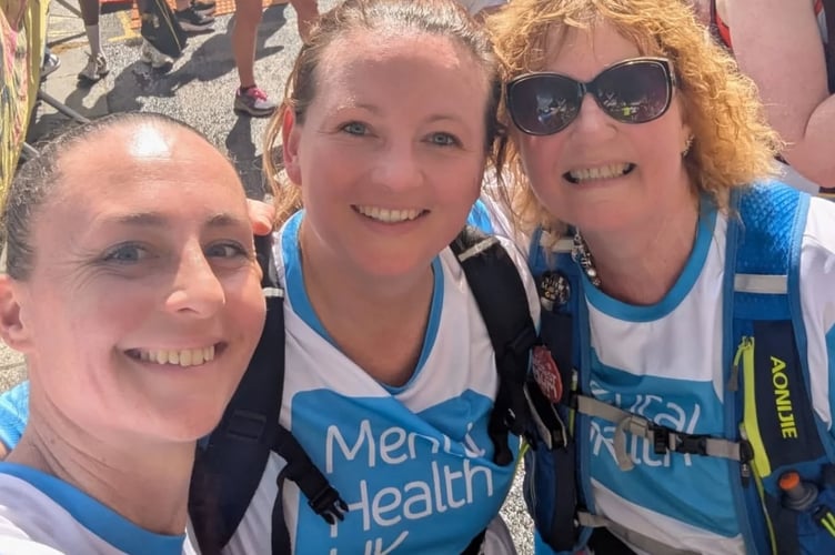 Friends Dotty King, Emma Williams and Denise Bettey beat the heat and crowded route to triumph in the London Landmarks Half Marathon (which is full of iconic buildings and statues) last Sunday, April 12.