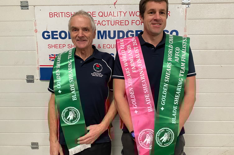 Master sheep shearing team father and son George and Andrew Mudge, of Tavistock, are officially at the cutting edge of their skills after competing at the world championships in New Zealand. 


