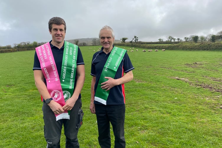 Master sheep shearing team father and son George and Andrew Mudge, of Tavistock, are officially at the cutting edge of their skills after competing at the world championships in New Zealand.