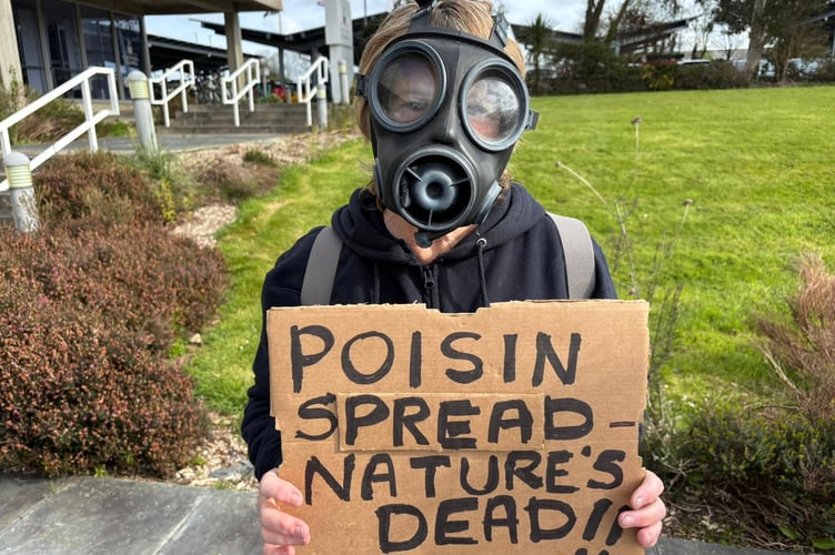 Some protestors wore gas masks (Picture: Lee Trewhela/LDRS)