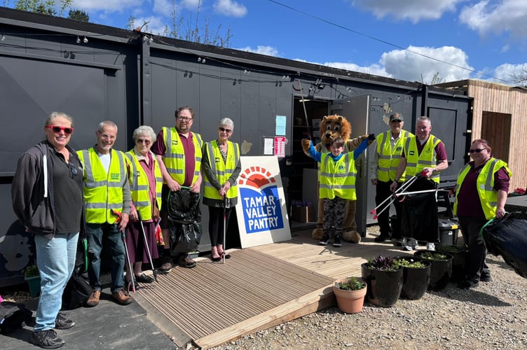 Volunteers were out in force to help with the litter pick in Harrowbarrow