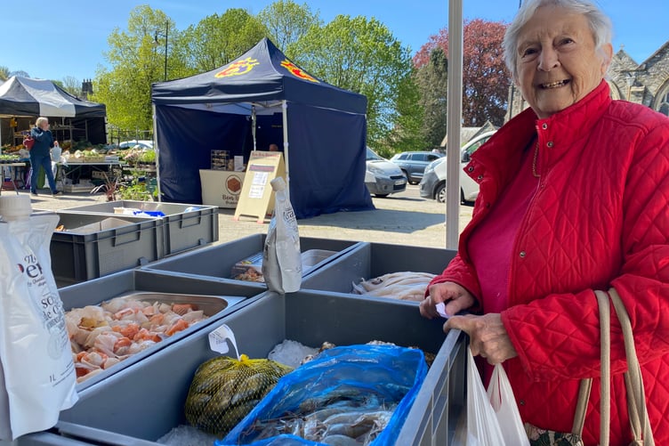 A loyal customer makes the most of the final day of trading in Tavistock for Devon and Cornwall Fish Company due to rising fuel costs. The firm continues to trade elsewhere.