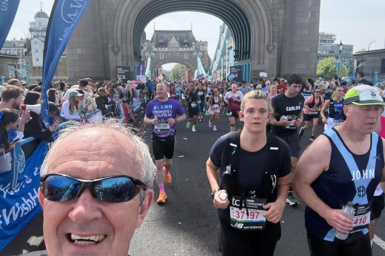 TAC Andy Hughes crossing Tower Bridge.