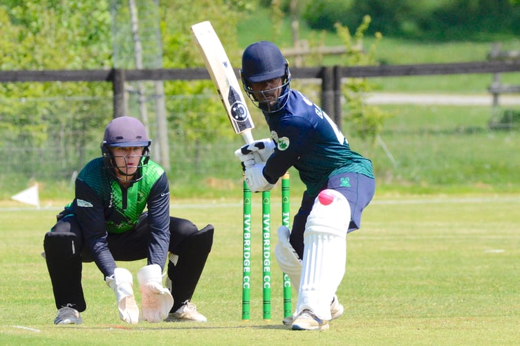 Bridestowe & Belstone's Shaquan Glasgow, who top scored with 47 in the win at Ivybridge