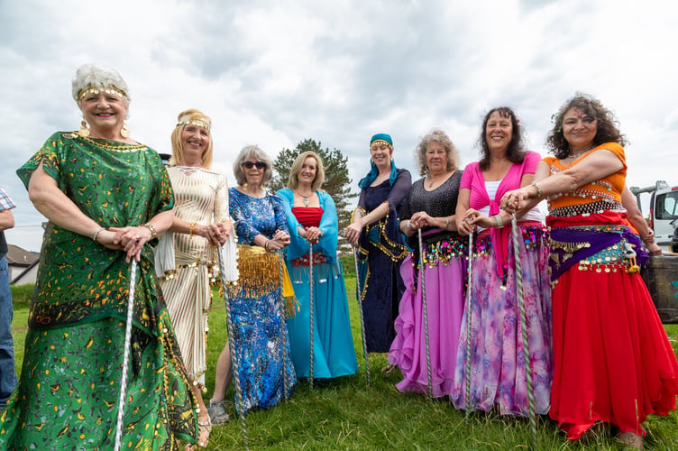 These colourful ladies got into the true spirit of the MayFest celebrations in Callington (Picture: Mel Peters)